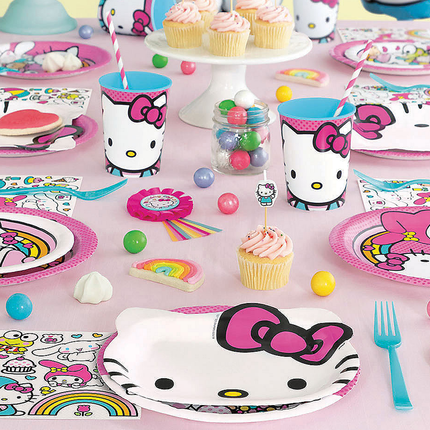 Sanrio Hello Kitty-Shaped Disposable Paper Plates 8 Ct.