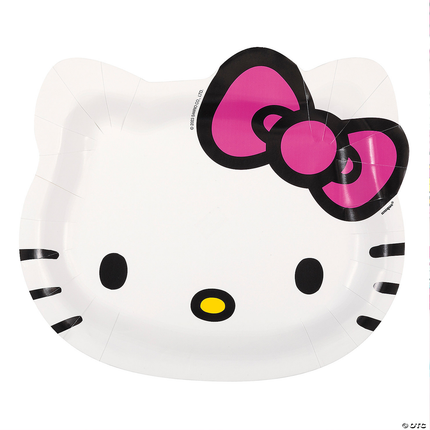 Sanrio Hello Kitty-Shaped Disposable Paper Plates 8 Ct.