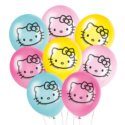Hello Kitty and Friends Birthday Latex Balloons, 12 Inches