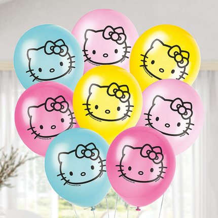Hello Kitty and Friends Birthday Latex Balloons, 12 Inches