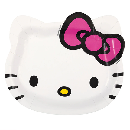 Sanrio Hello Kitty-Shaped Disposable Paper Plates 8 Ct. - product detail included in the set