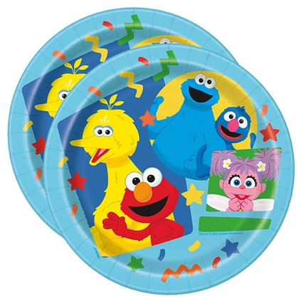 Sesame Street Round Dessert Plates 7" 8ct