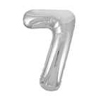 Silver 7 Number Foil Balloon 34