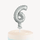 Silver Foil Number 6 Balloon Cake Topper 5