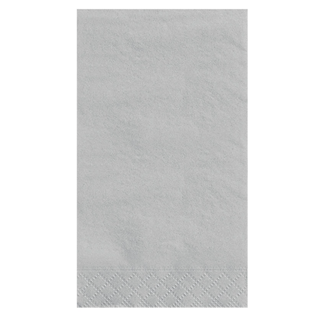 Silver Solid Guest Towels, 20ct