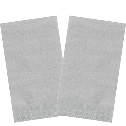 Silver Solid Guest Towels, 20ct