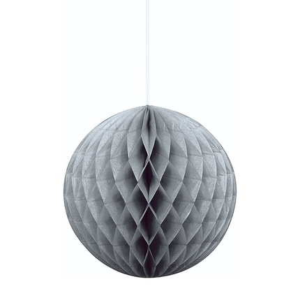 Silver Solid Honeycomb Ball 8"