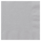 Silver Solid Luncheon Paper Napkins, 20ct