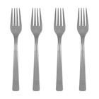 Silver Solid Plastic Forks, 18ct