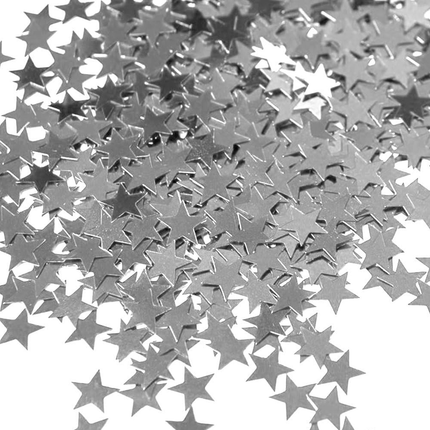 Silver Star Confetti, .5oz