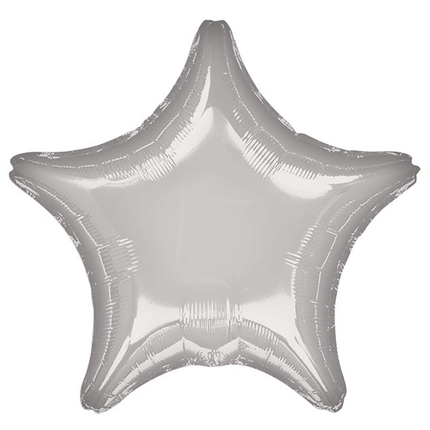 Silver Star Foil Balloon 18", 1 ct