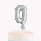 Silver Foil Number 0 Balloon Cake Topper 5