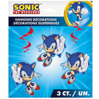 Sonic the Hedgehog Hanging Swirl Decorations - 3 Pc