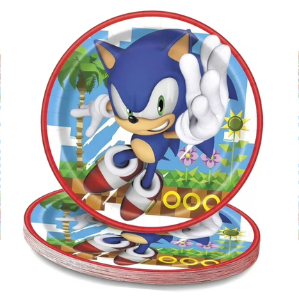 Sonic the Hedgehog Paper Party Dinner Plates 9" 8ct