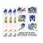 Sonic the Hedgehog Tattoo Sheets, 4 Sheets, 24 Tattoos