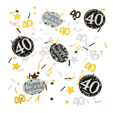 Sparkling Celebration 40th Birthday Confetti