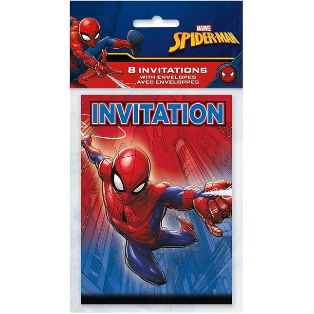 Spider-Man Invitations 8 ct