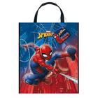 Spider-Man themed tote bag with superhero design on a white background