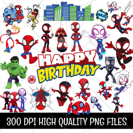 33 Spidey And His Amazing Friends Clipart Png Files Instant Download
