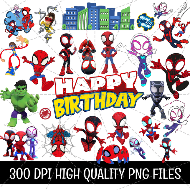 33 Spidey And His Amazing Friends Clipart Png Files Instant Download