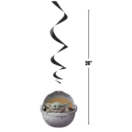 Star Wars Baby Yoda Swirl Decorations, 3 ct