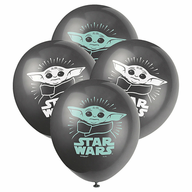 Star Wars Mandalorian The Child 12" Latex Balloons, 8ct