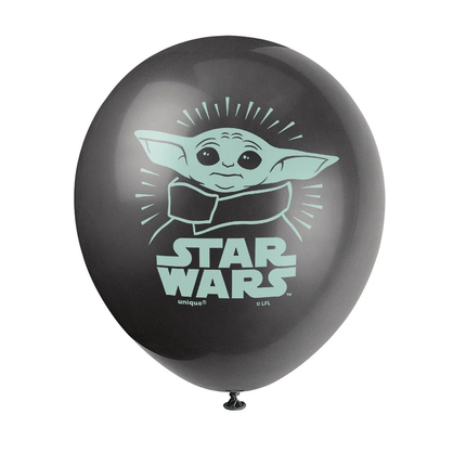 Star Wars Mandalorian The Child 12" Latex Balloons, 8ct