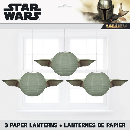 Star Wars Mandalorian The Child Paper Lanterns 3ct