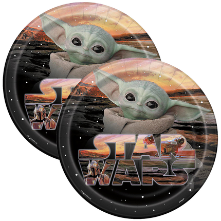 Star Wars The Mandalorian Paper Dinner Plates – 8 Count