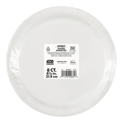  Star Wars Mandalorian The Child Round 9" Dinner Plates 8ct