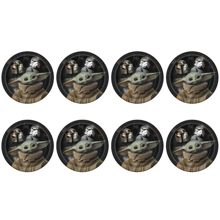  Star Wars Mandalorian The Child Round 9" Dinner Plates 8ct