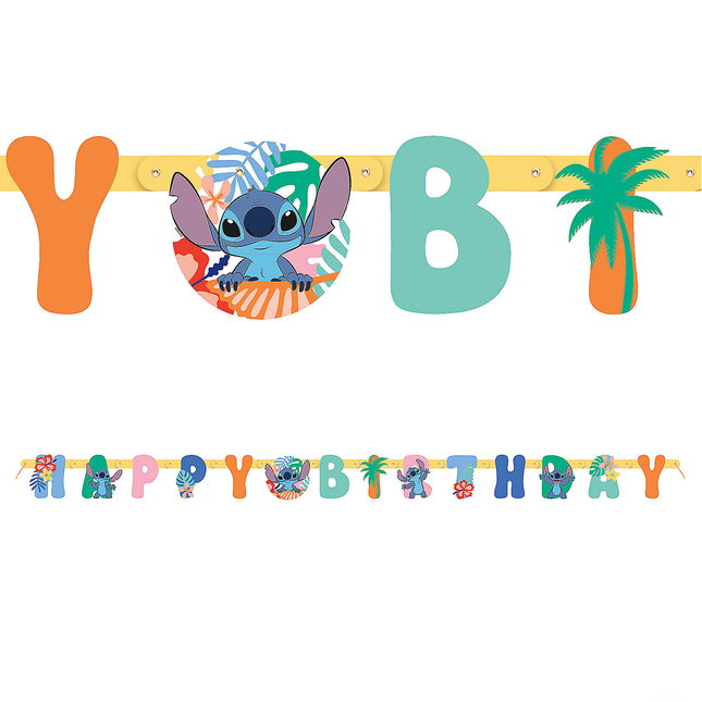 Stitch Happy Birthday Banner 6 ft