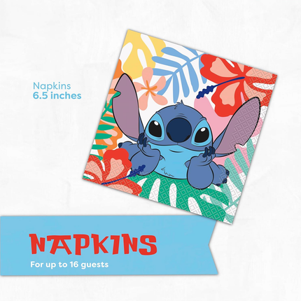 Disney Stitch Lunch Napkins, 16 Count