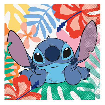 Disney Stitch Lunch Napkins, 16 Count - component included in Stitch Plates and Napkins - Lilo and Stitch Party Tableware for 16 Guests