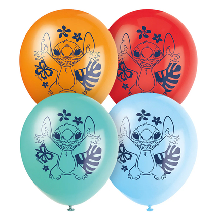 Stitch Latex Balloons 12" - 8 Pc.