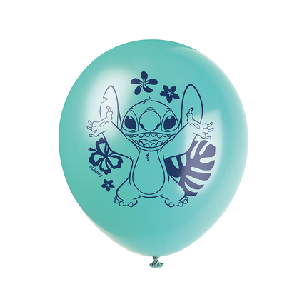 Stitch Latex Balloons 12" - 8 Pc.