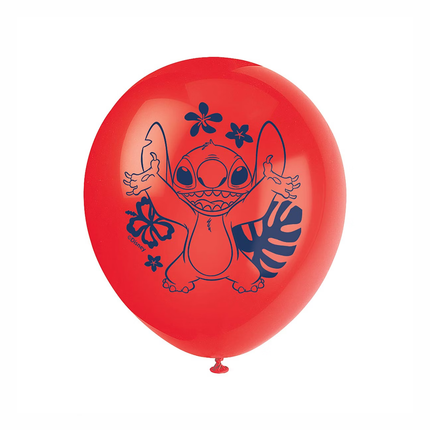 Stitch Latex Balloons 12" - 8 Pc.