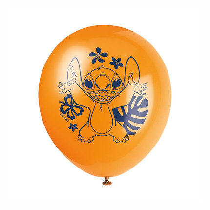 Stitch Latex Balloons 12" - 8 Pc.
