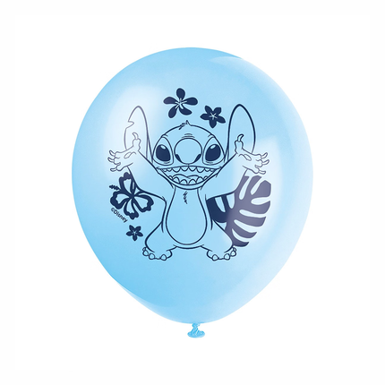 Stitch Latex Balloons 12" - 8 Pc.