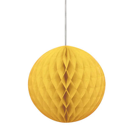 Sunflower Yellow Solid Honeycomb Ball 8"