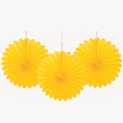 Sunflower Yellow Tissue Paper Fans 6