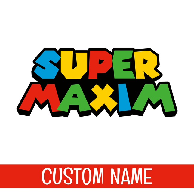 Super Mario Custom Name Logo - Digital Download