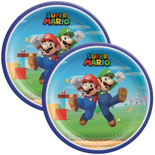 Super Mario Dinner Plates 9", 8 ct