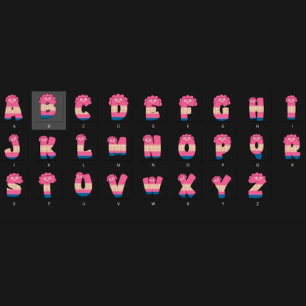 Super Simple Songs Doodle Alphabet Letters PNG Bundle Instant Download
