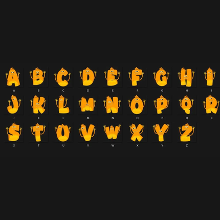 Super Simple Songs Doodle Alphabet Letters PNG Bundle Instant Download