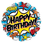 Superhero Happy Birthday Foil Balloon 18