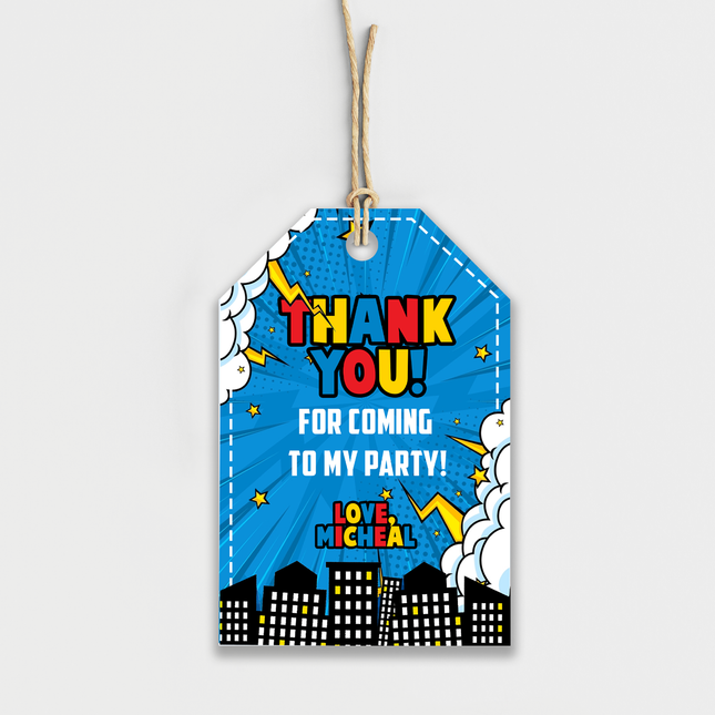 SuperHero Theme Personalized Thank You Cards, 8 ct