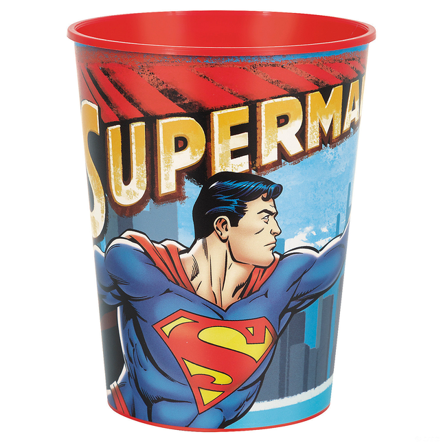 Superman 16oz Plastic Stadium Cup, 1ct