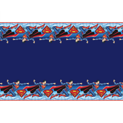  Superman Rectangular Plastic Table Cover 54" x 84"