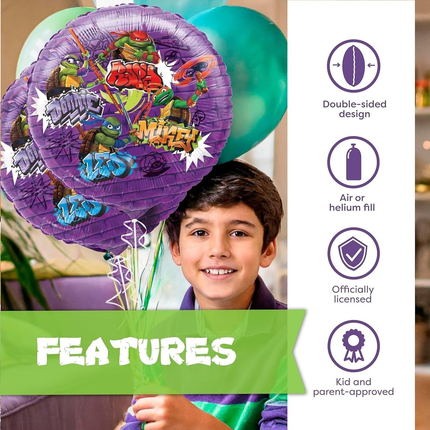 TMNT: Mutant Mayhem™ Multicolor Round Foil Balloon